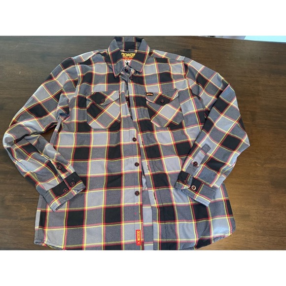 Dixxon Flannel Co Hatebreed Under The Knife Plaid Shirt Mens Grey Red Black - Picture 2 of 16